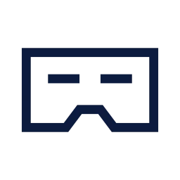 Vr headset icon, Sharp Line style