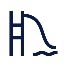 Water slide icon, Sharp Line style