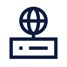 Web server icon, Sharp Line style