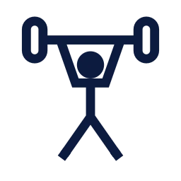 Weightlifter icon, Sharp Line style