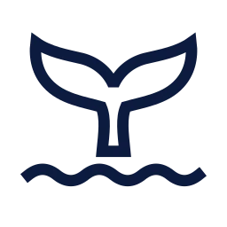 Whale tail icon, Sharp Line style