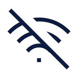 Wifi off icon, Sharp Line style