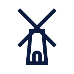 Windmill icon, Sharp Line style