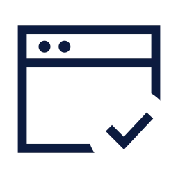 Window check icon, Sharp Line style