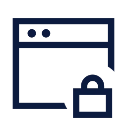 Window lock icon, Sharp Line style