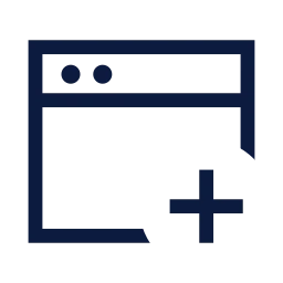 Window plus icon, Sharp Line style