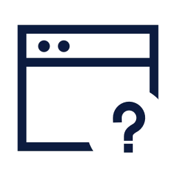 Window question icon, Sharp Line style