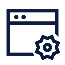 Window settings icon, Sharp Line style