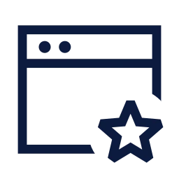 Window star icon, Sharp Line style