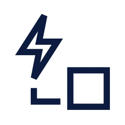 Workflow trigger icon, Sharp Line style