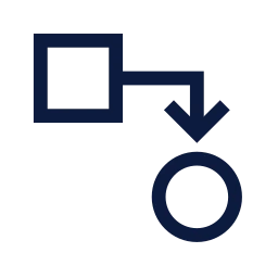 Workflow icon, Sharp Line style