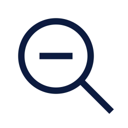 Zoom out icon, Sharp Line style