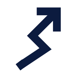 Arrow zigzag icon, Sharp Solid style
