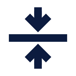 Arrows join vertical icon, Sharp Solid style