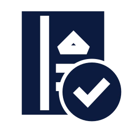 Bank passbook check icon, Sharp Solid style