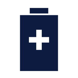 Battery icon, Sharp Solid style