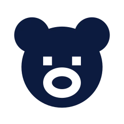 Bear icon, Sharp Solid style