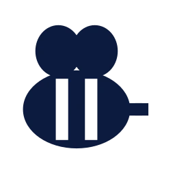 Bee icon, Sharp Solid style