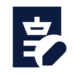 Bill of lading edit icon, Sharp Solid style