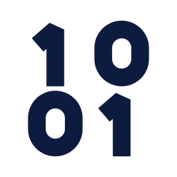 Binary icon, Sharp Solid style