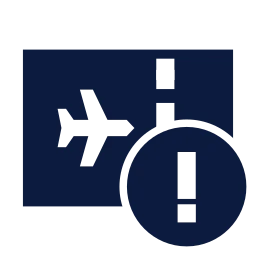 Boarding pass alert icon, Sharp Solid style