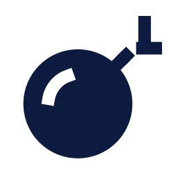 Bomb icon, Sharp Solid style