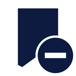 Bookmark minus icon, Sharp Solid style