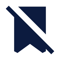 Bookmark off icon, Sharp Solid style