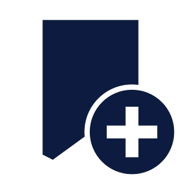 Bookmark plus icon, Sharp Solid style