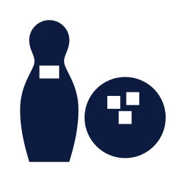 Bowling icon, Sharp Solid style