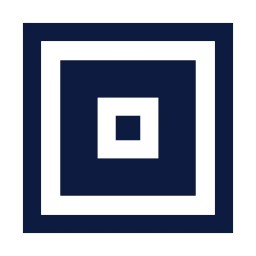 Box model icon, Sharp Solid style