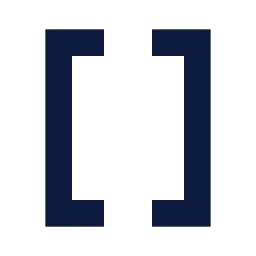 Brackets square icon, Sharp Solid style