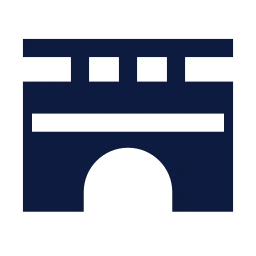 Bridge icon, Sharp Solid style