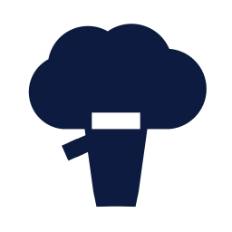 Broccoli icon, Sharp Solid style