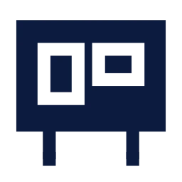 Bulletin board icon, Sharp Solid style