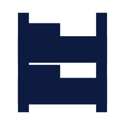 Bunk bed icon, Sharp Solid style