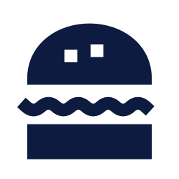 Burger icon, Sharp Solid style
