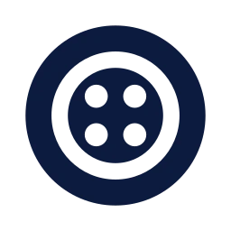 Button sew icon, Sharp Solid style