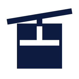 Cable car icon, Sharp Solid style