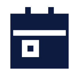 Calendar event icon, Sharp Solid style