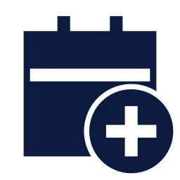 Calendar plus icon, Sharp Solid style