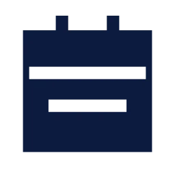 Calendar week icon, Sharp Solid style