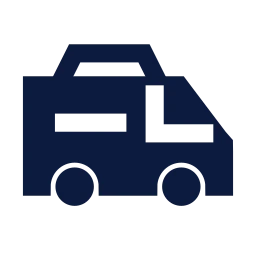 Campervan icon, Sharp Solid style