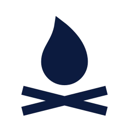 Campfire icon, Sharp Solid style