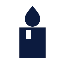 Candle icon, Sharp Solid style