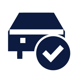 Car check icon, Sharp Solid style