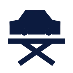 Car lift icon, Sharp Solid style