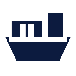 Cargo ship icon, Sharp Solid style