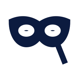 Carnival mask icon, Sharp Solid style