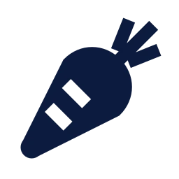 Carrot icon, Sharp Solid style